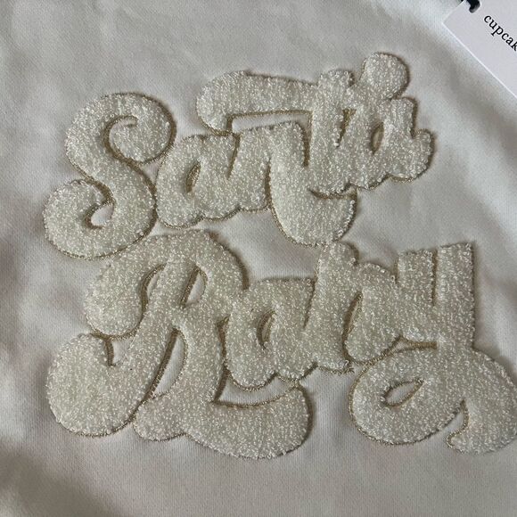 Cupcakes and Cashmere "Santa Baby" Ivory Sweatshirt-Size XL - Picture 4 of 7